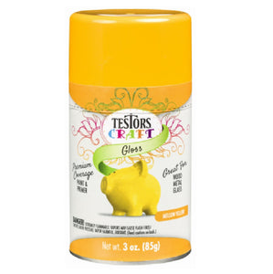 Testors 304360 Gloss Aerosols Paint, Mellow Yellow, 3 Oz