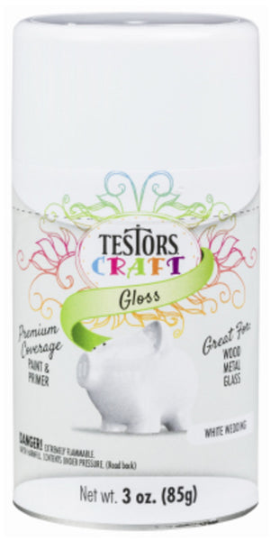 Testors 304353 Gloss Aerosols Paint, White Wedding, 3 Oz