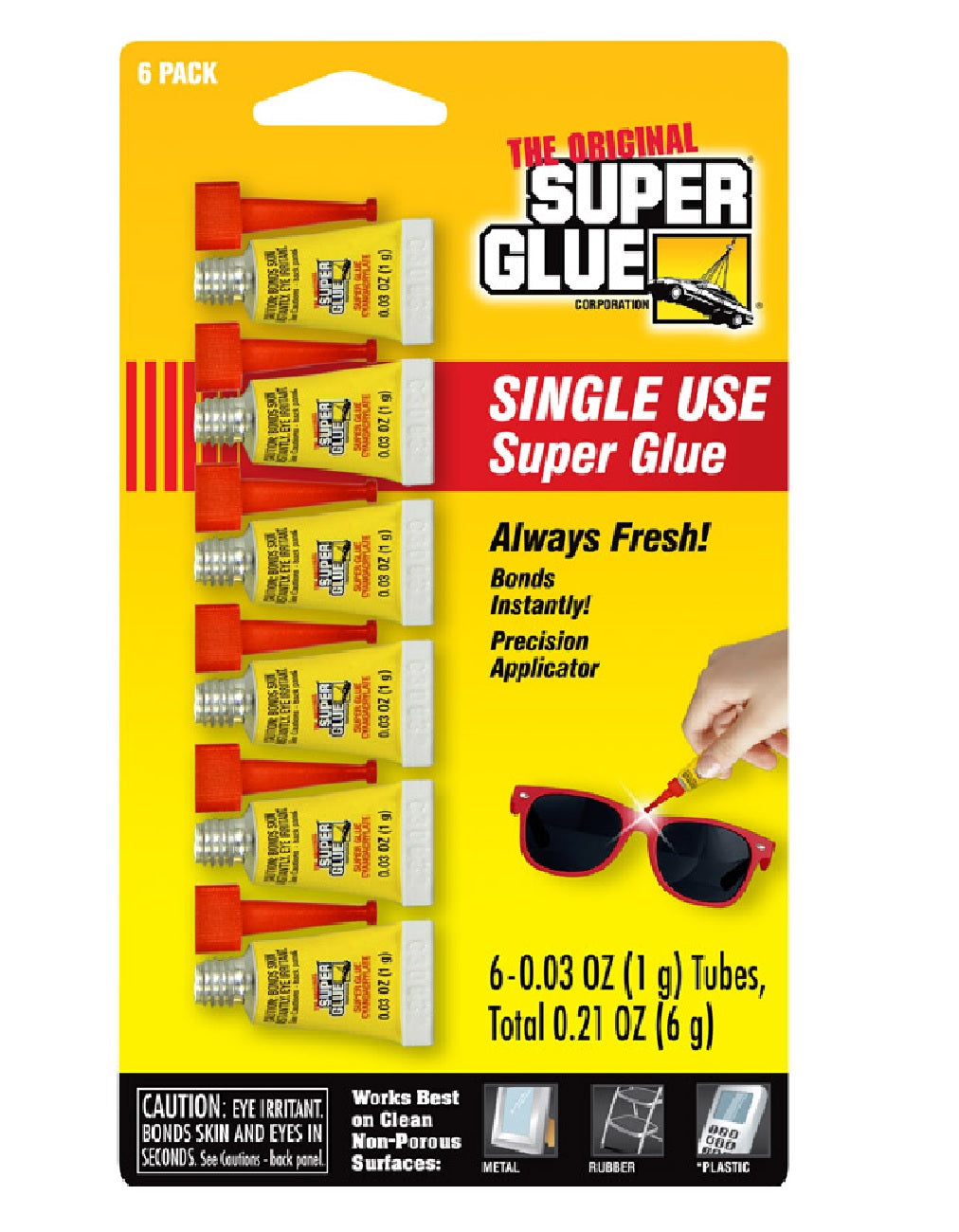 SINGLE USE SUPER GLUE - The Original - 4 PACK