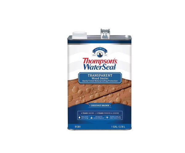 Thompson's WaterSeal TH.091301-16 Waterproofing Wood Stain and Sealer, 1 Gallon