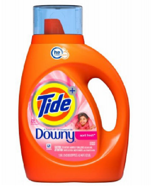 Tide 87472 Plus Downy Laundry Detergent Liquid, April Fresh, 46 Oz