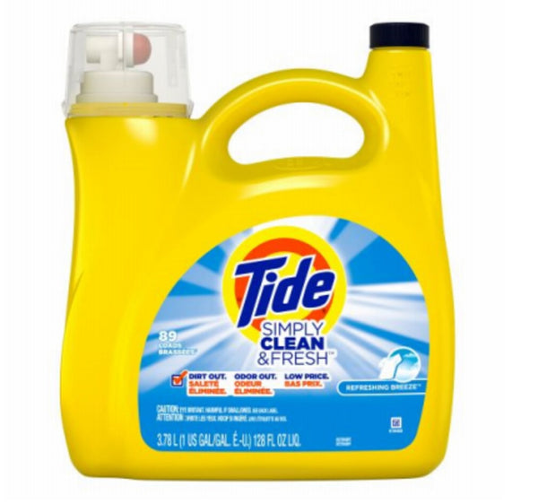 Tide 443117 Simply Clean & Fresh Liquid Detergent, 128 Ounce