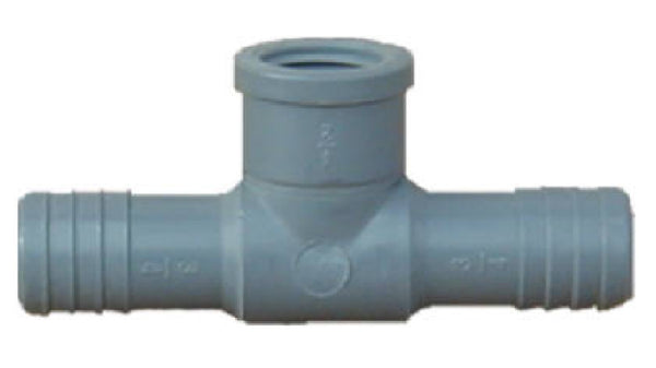 Tigre 1402-101BC Female Pipe Fitting Insert Tee, 3/4 Inch x 3/4 Inch x 1/2 Inch