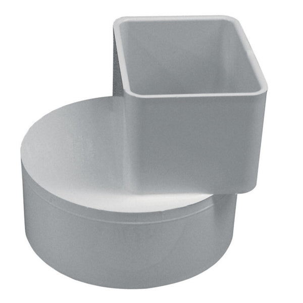 Tigre 36-648 Offset Flush Fit Downspout Adapter, White