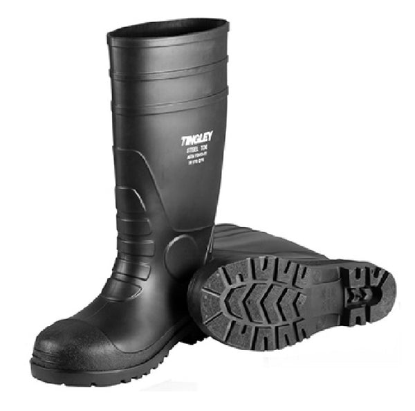 Tingley 31261.10 Steel Toe Safety Knee Boot, Size 10, Black