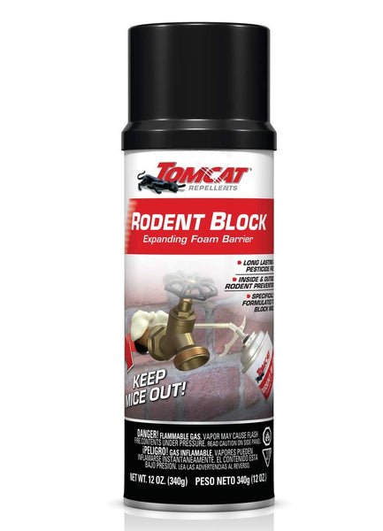 Tomcat 4418508 Rodent Block Expanding Foam Barrier, 12 Oz