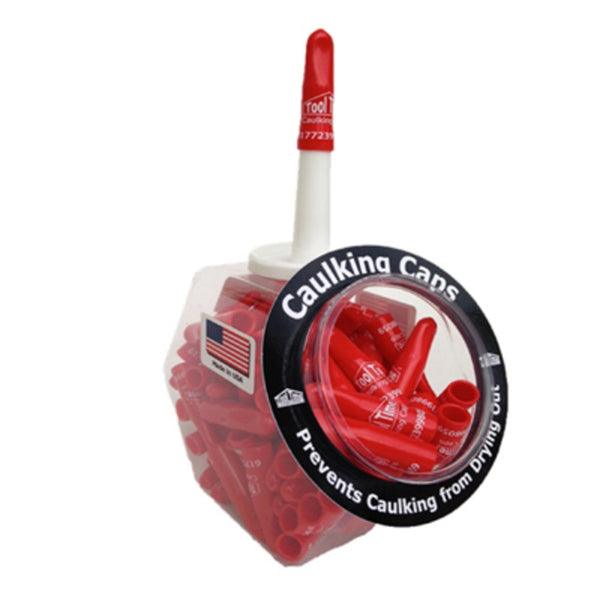 Tool Time CLK-75 Industrial Vinyl Reusable Cualking Caps, Red