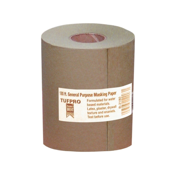 Trimaco 12903 EasyMask Trim Masking Paper, Brown, 180 Ft X 3 inch
