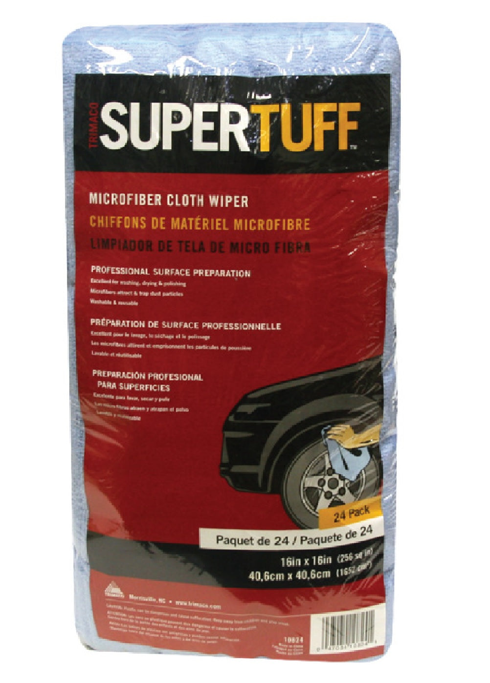 Trimaco 10824 SuperTuff Absorbent Microfiber Towel, Blue