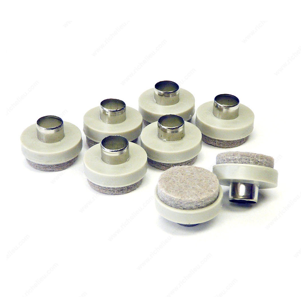 Richelieu 23177TV Heavy-Duty Ferrule Round Felt Glides, 7/8"