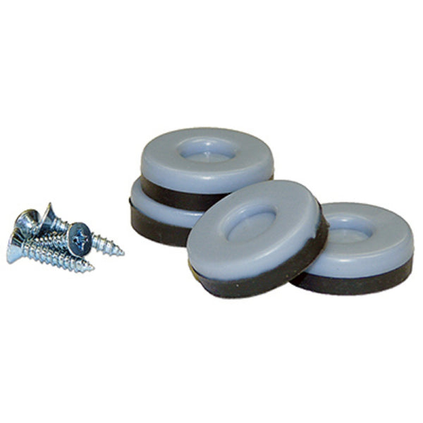 Richelieu 23291TV TruGuard Round Sliders With Screw, Gray Blue