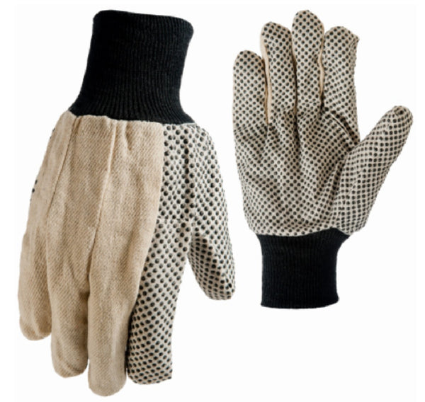True Girp 9162-26 Mini Dots Cotton Canvas Gloves, Medium