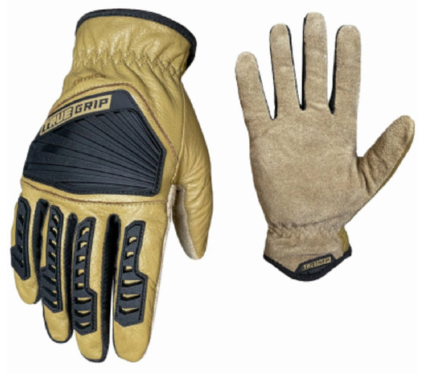 True Grip 98873-23 Leather Hybrid Impact Gloves, Extra Large