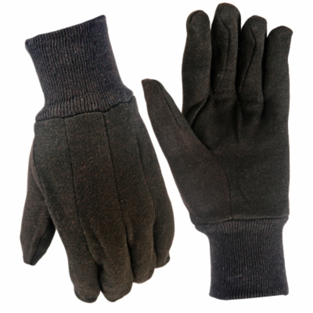 True Grip 9125-26 Men's Cotton Jersey Glove, Small, Brown