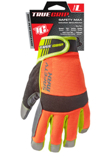 True Grip 9842-23 Safety Max High Visibility Work Gloves, Medium
