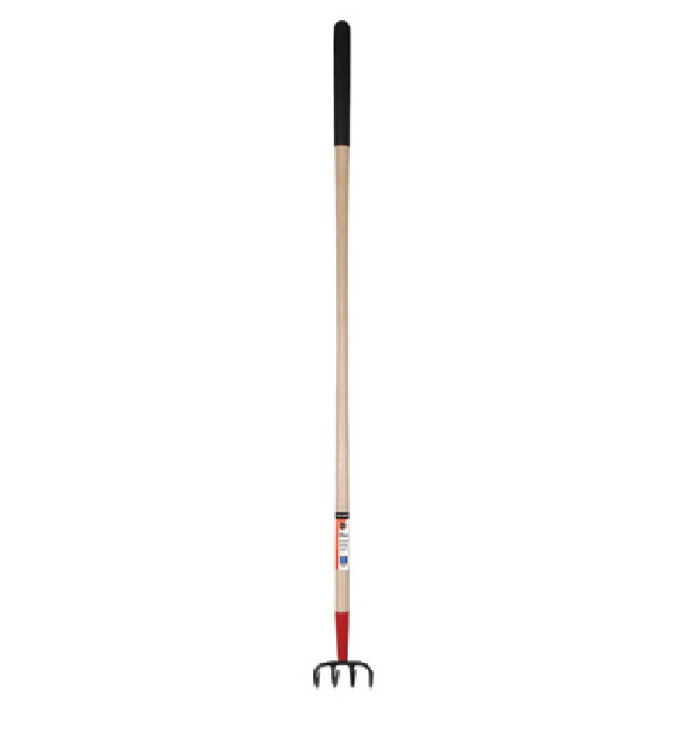 True Temper 2862100 4-Tine Cultivator with Hardwood Hand