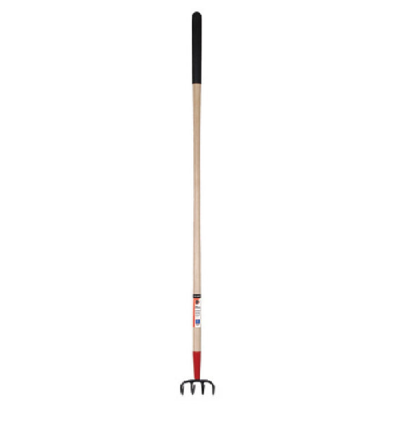 True Temper 2862100 4-Tine Cultivator with Hardwood Hand