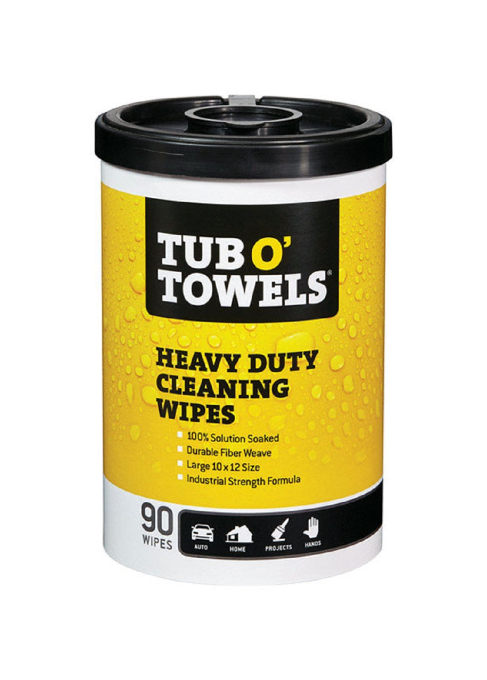 Tub O' Towels Heavy Duty Cleaning Wipes,  90-Count, Fiber Weave