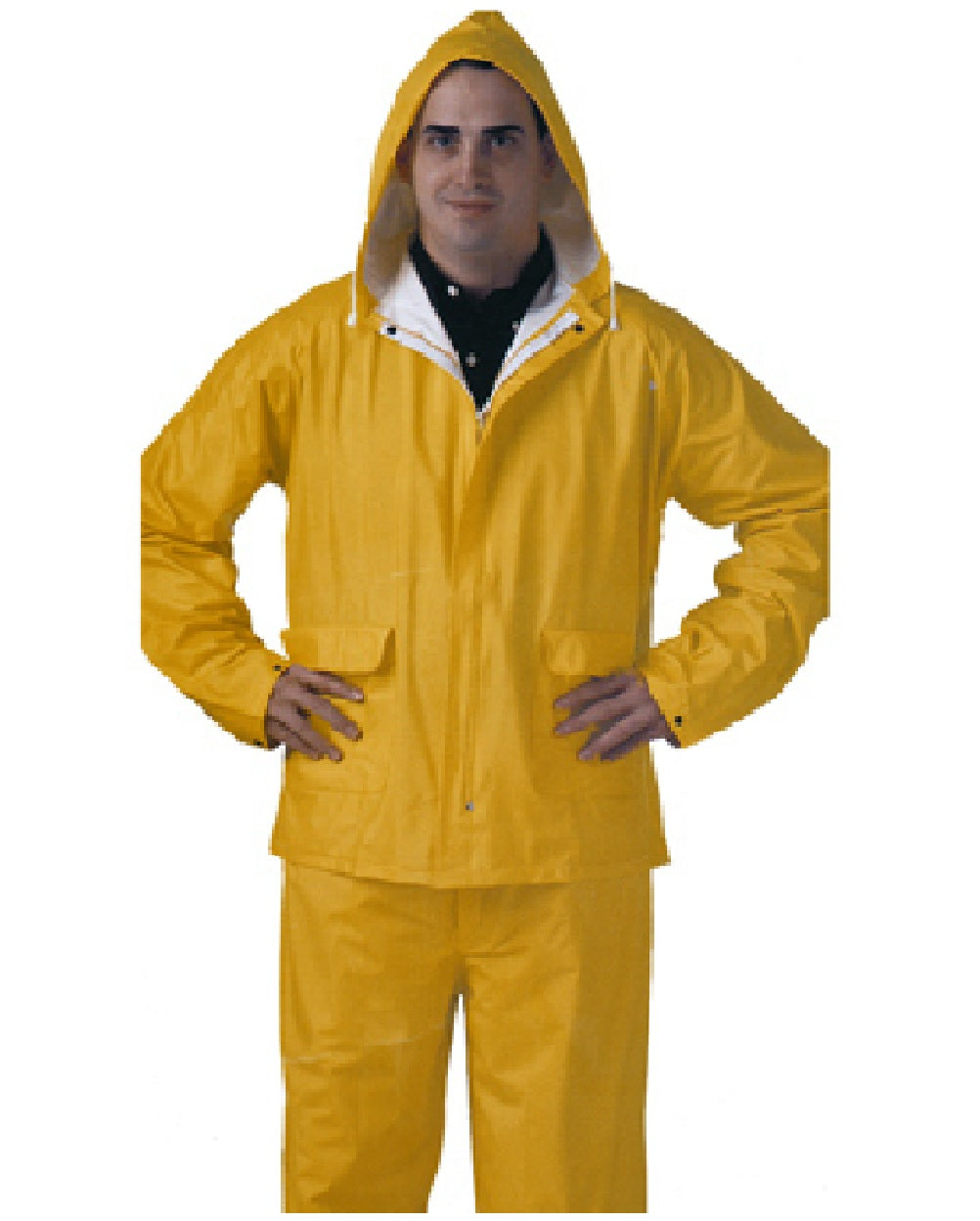 Tuff-Enuff Plus S62217-MD Double Layered PVC Rainsuit, Medium, Yellow