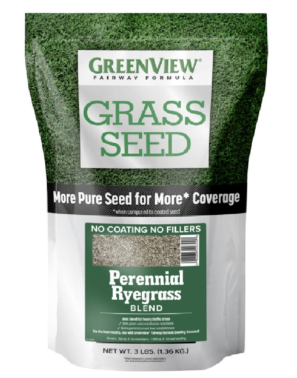 TurfMaster 28-29329 3-Way Ryegrass Blend Grass Seed, 3 lb