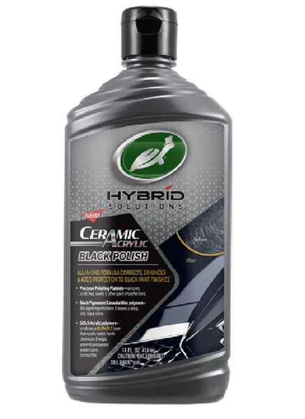 Turtle Wax 53448 Hybrid Solutions Ceramic Acrylic Black Polish, 14 Oz