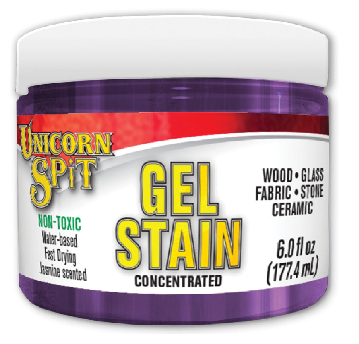 Unicorn Spit 5772009 Gel Stain and Glaze, 6 fl-oz Jar, Purple