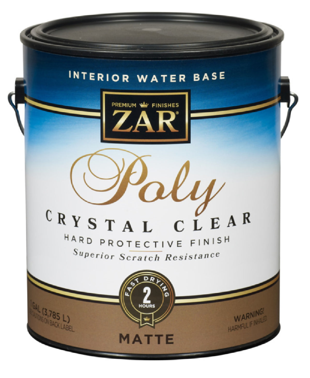 United Gilsonite 34413 Antique Flat Aqua ZAR Water Based Polyurethane, 1 Gallon