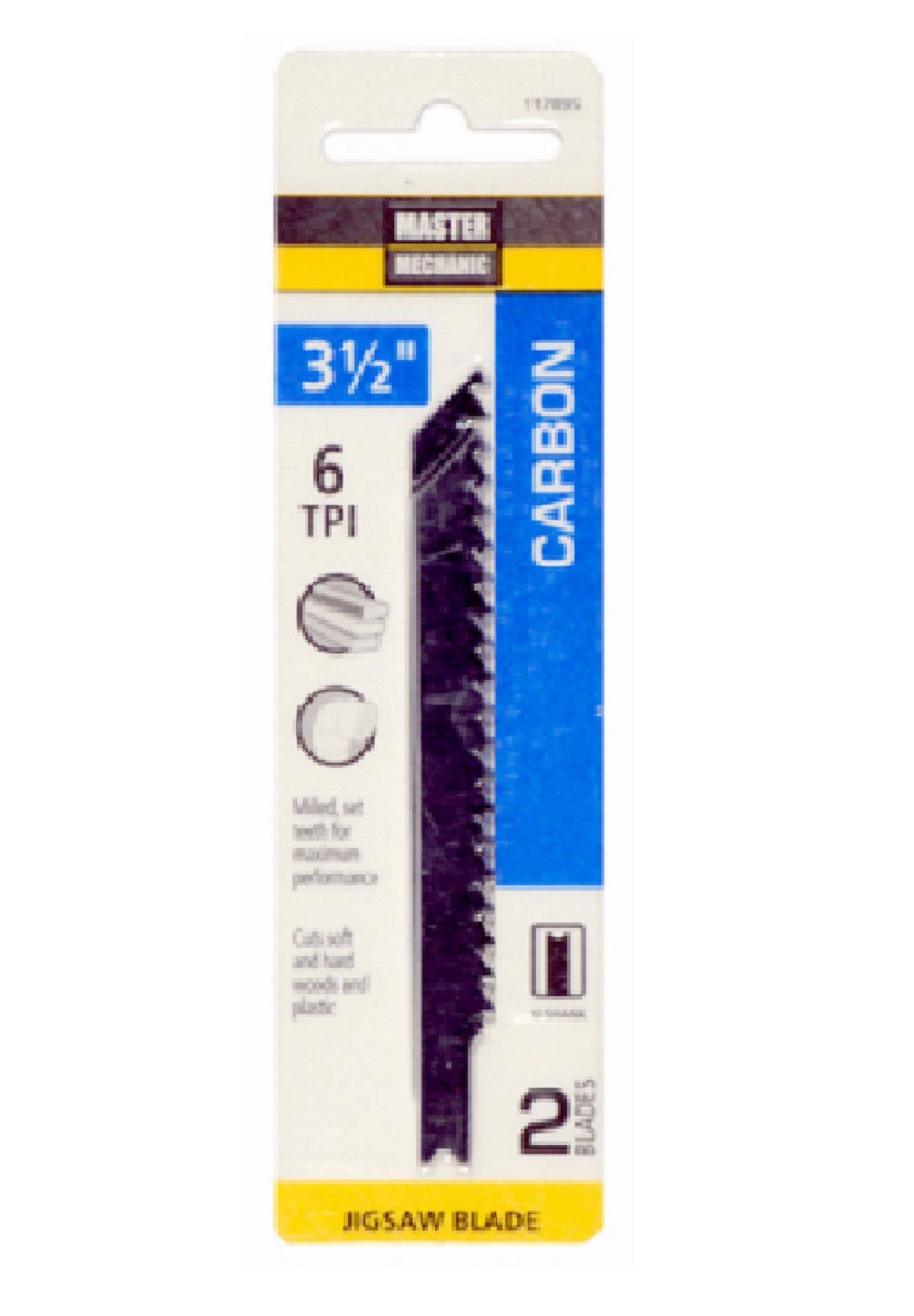 Universal Shank Carbon Jig Saw Blade 3-1/2" x 6 Tooth