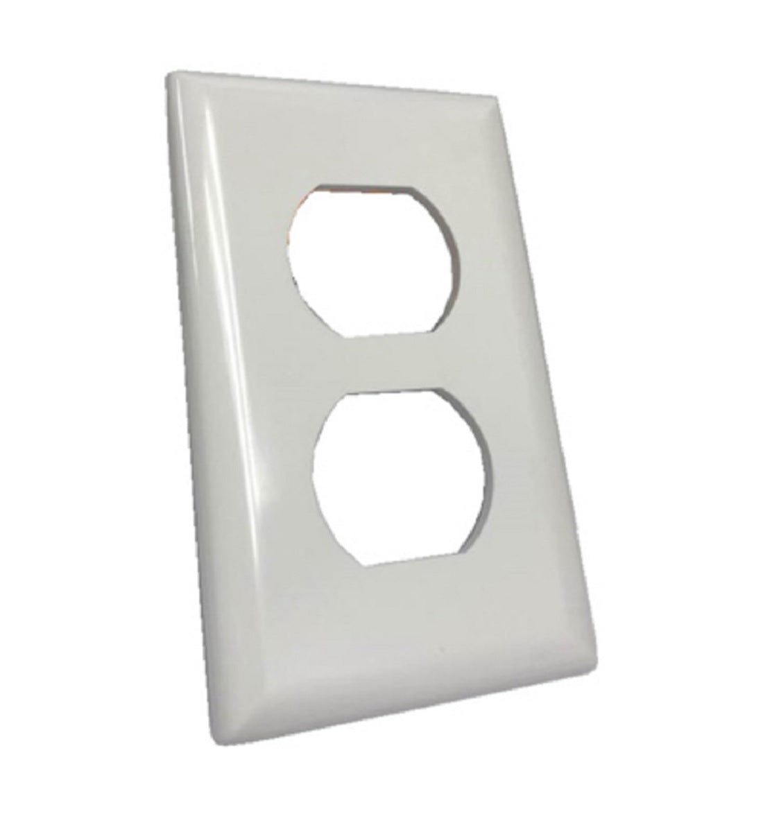 Us Hardware E-163C Electric Receptacle Gang Plate, White