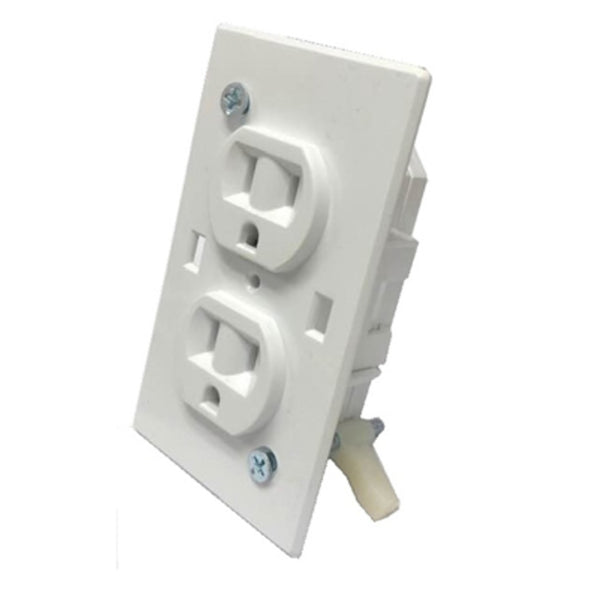 Us Hardware E-162C Rv Conventional Duplex Receptacle, White