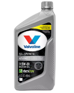 Valvoline VV927 5W20 Advanced Full Synthetic Motor Oil, 1 Quart