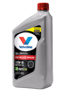 Valvoline VV179 5W30 Full Synthetic High Mileage Motor Oil, 1 Quart