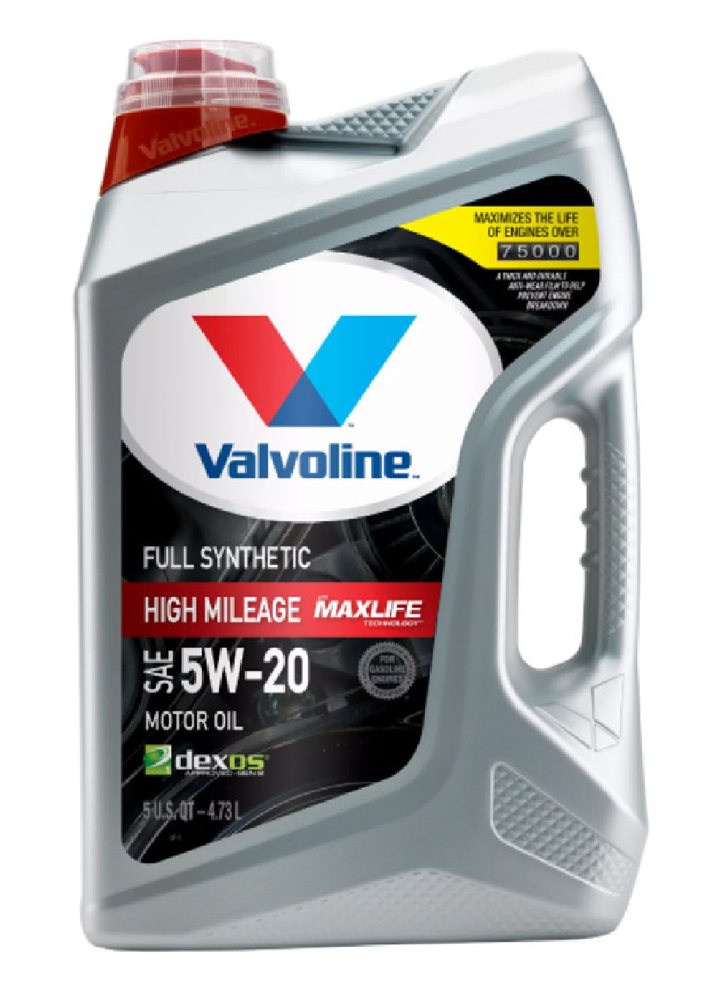 Valvoline 881171 5W20 Full Synthetic High Mileage Motor Oil, 5 Quart