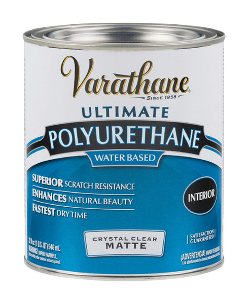 Varathane 262074 Transparent Water-Based Polyurethane, Clear, 1 Quart