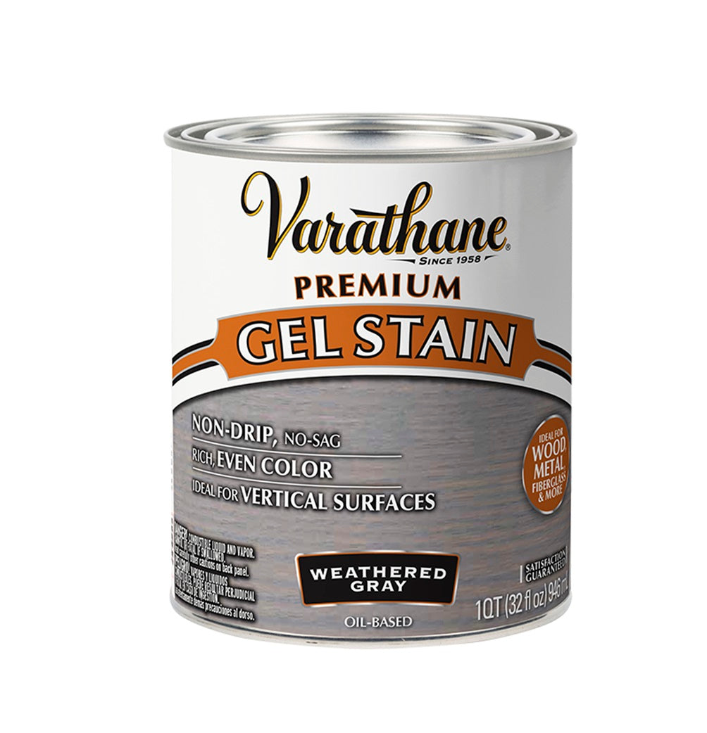 Varathane 358175 Premium Gel Stain, Weathered Gray, 1 Quart