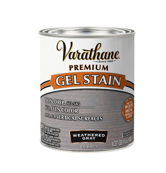 Varathane 358175 Premium Gel Stain, Weathered Gray, 1 Quart