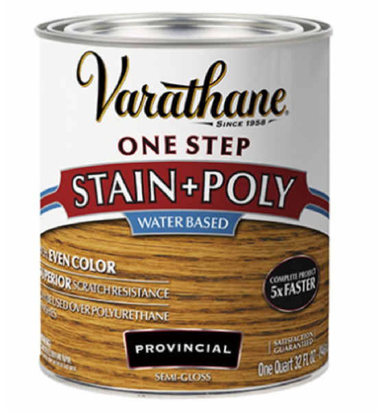 Varathane 336359 Water Based Stain and Semi Gloss Polyurethane, 1 Quart