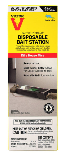 Victor M913 Fast-Kill Disposable Mouse Bait Station