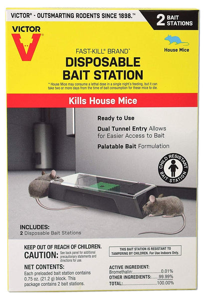Victor M914 Fast-Kill Disposable Mouse Bait Station