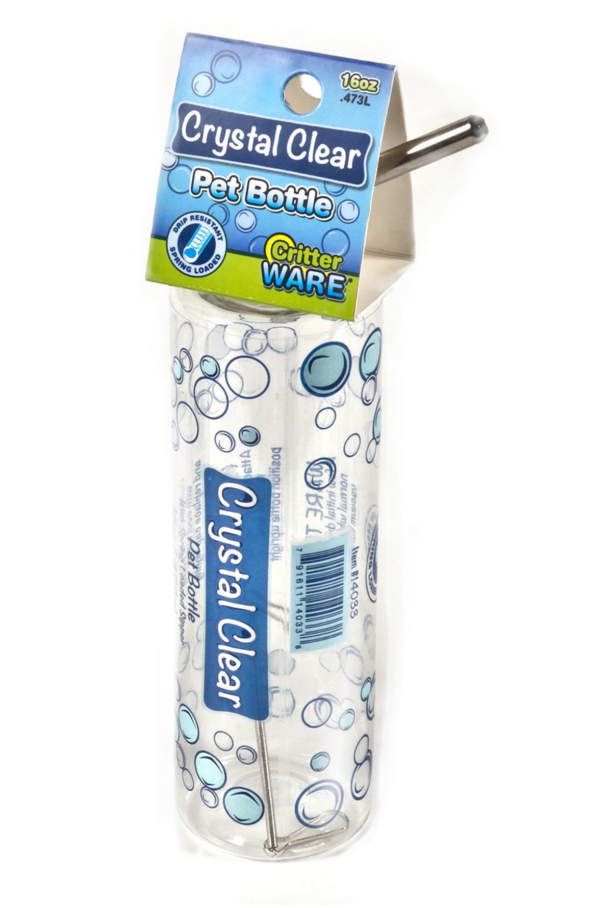 Ware Manufacturing 14033 Crystal Clear Pet Bottle, 16 Ounce