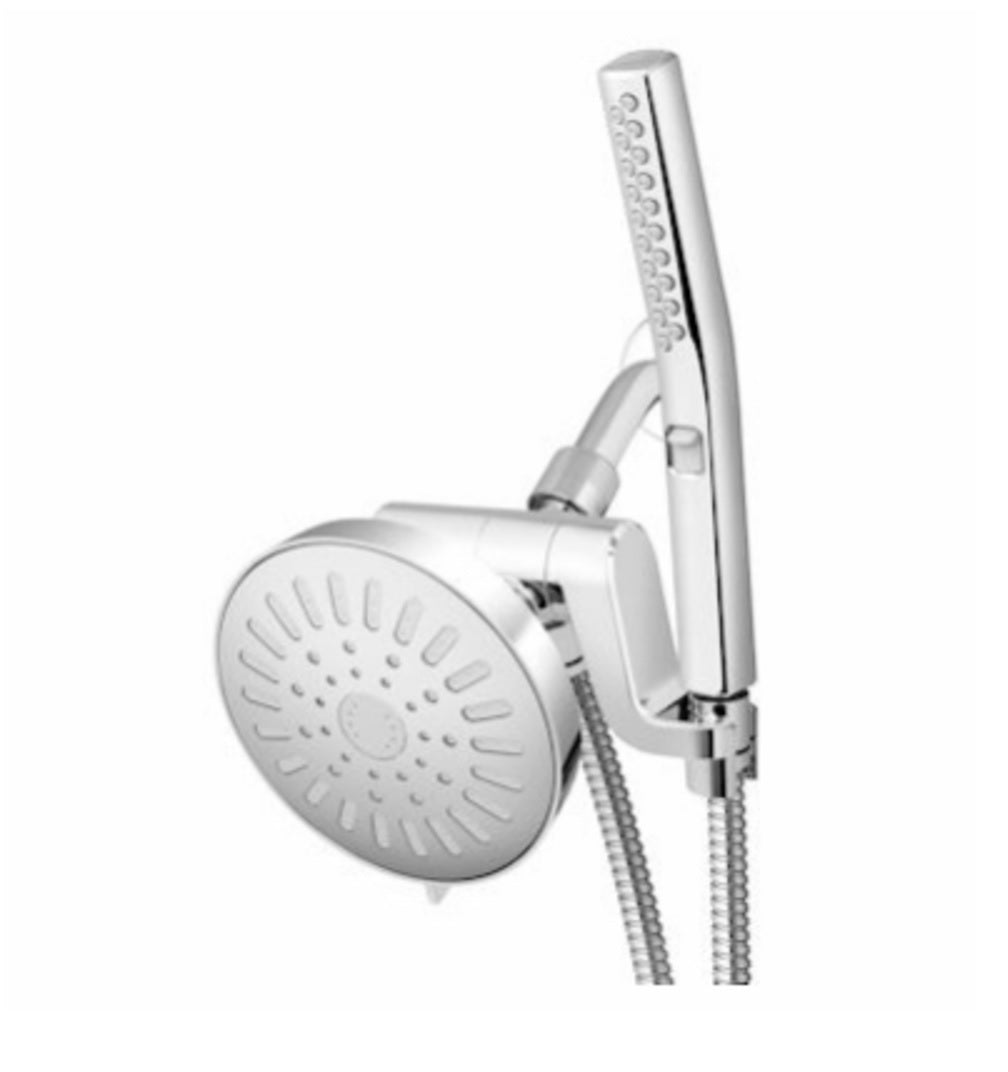 Waterpik XIB-633E/SBX-183ME High Pressure Hand Held Wand and Rain Shower Head, Chrome