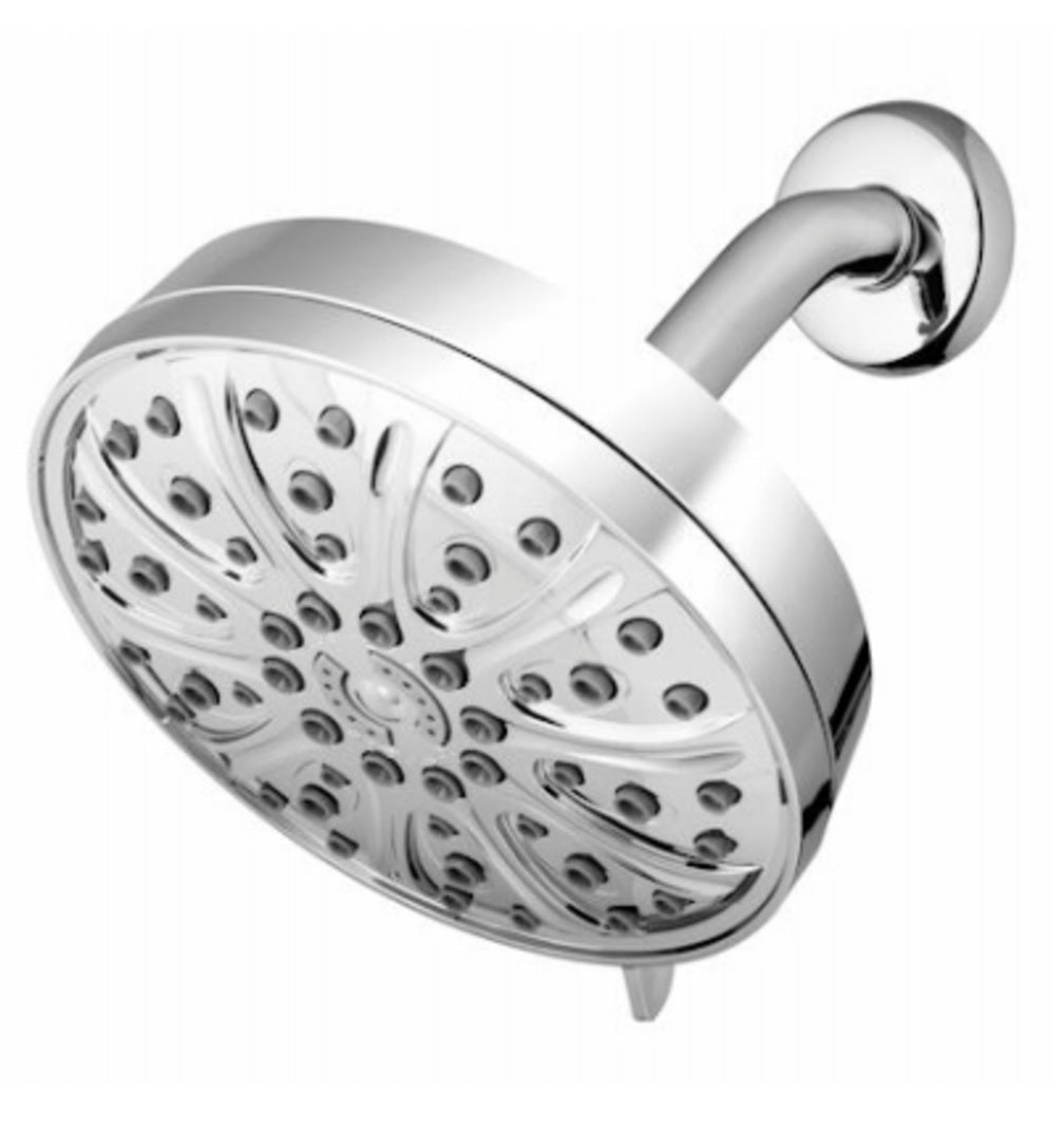 Waterpik XMT-633E PowerPulse Massage Fix Mount Rain Shower Head, Chrome