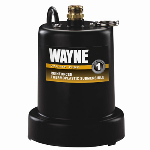Wayne TSC130 Submersible Utility Pump, 1/4 HP, 120 V