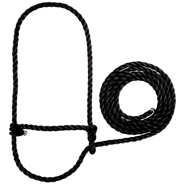 Weaver Leather 35-7905-BK Rope Calf Halter, Black