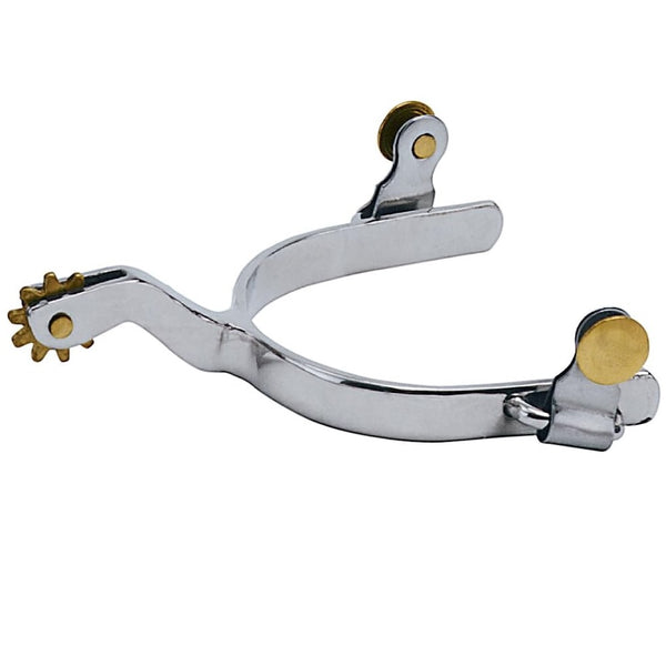 Weaver Leather 25515-53-06 Roping Spurs with Plain Band, Chrome Plated