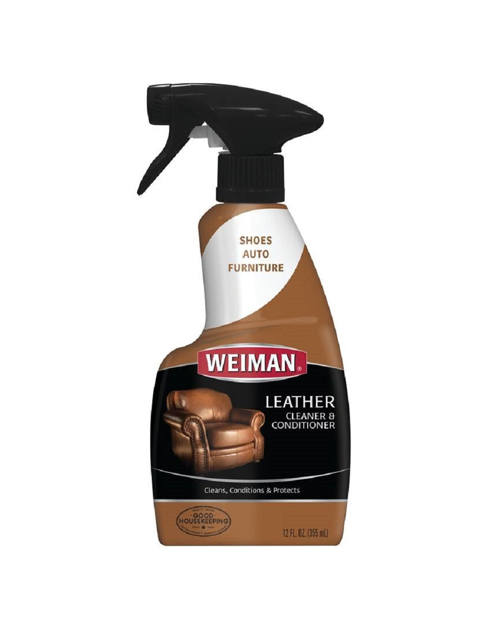 Weiman 75 Leather Cleaner And Conditioner, 12 oz, White