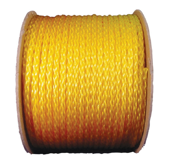 Wellington 5060845/10810 Braided Polypropylene Rope, 1000 Feet, Yellow