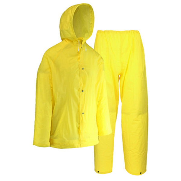 West Chester 44110/L Rain Suit, Yellow, Large, 2 Piece