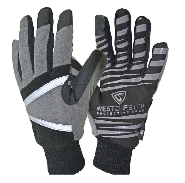 West Chester 96650/XL Hi-Dexterity Insulated Winter Gloves, Black/Gray