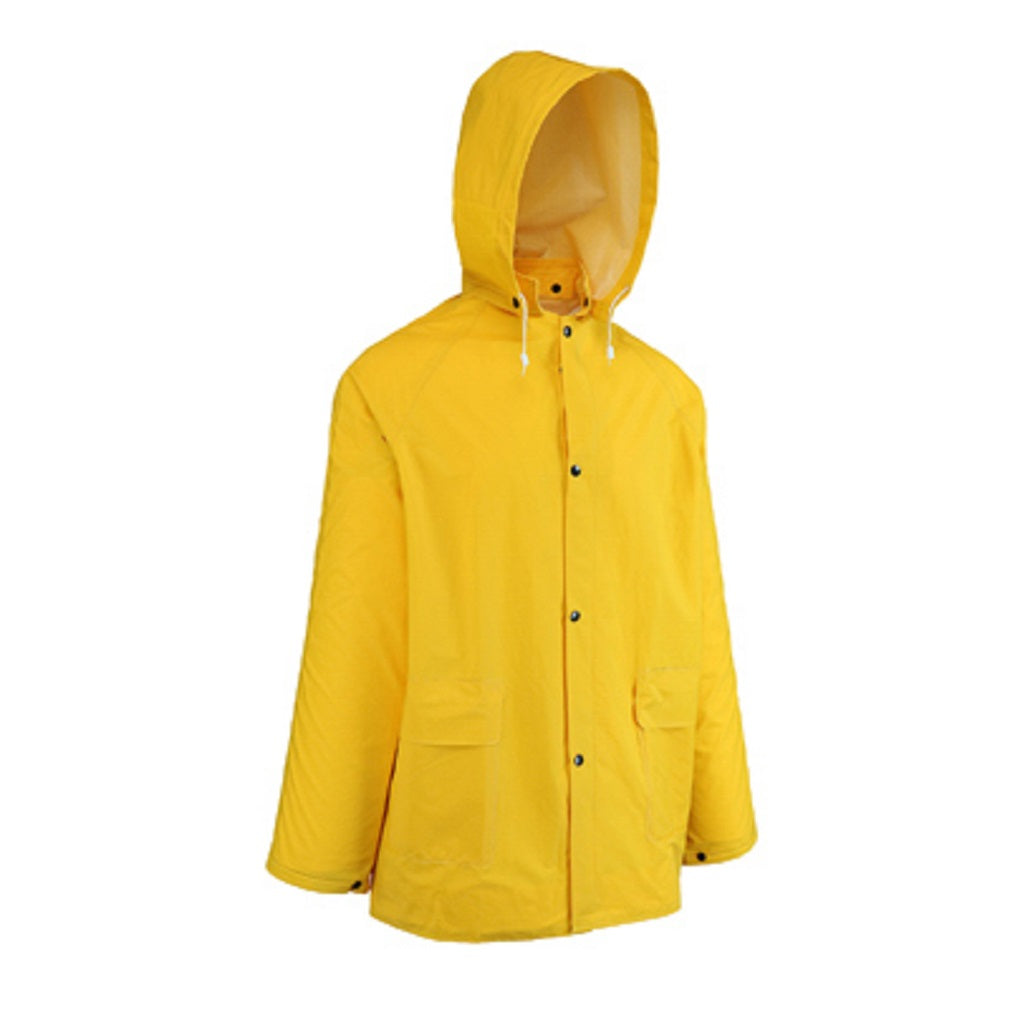 West Chester 44036/2XL Rain Coat With Hood, Yellow, 2 XL, 2 Piece